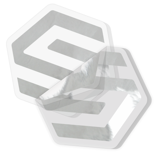 Foiled silver stickers product icon