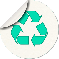 Biodegradable paper material icon