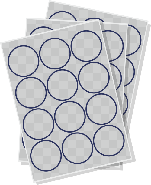 Blank labels category clear vinyl icon