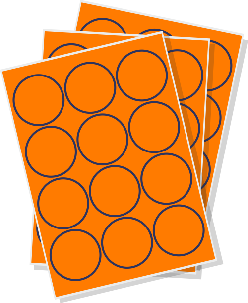 Blank labels category fluro orange icon