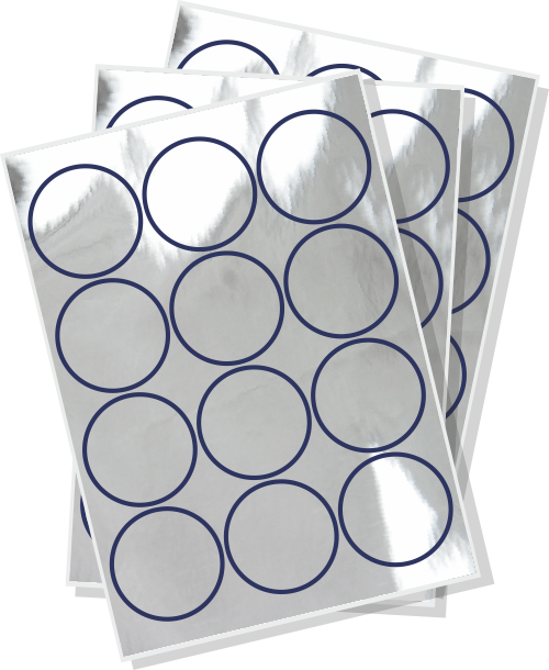 Blank labels category mirror silver icon