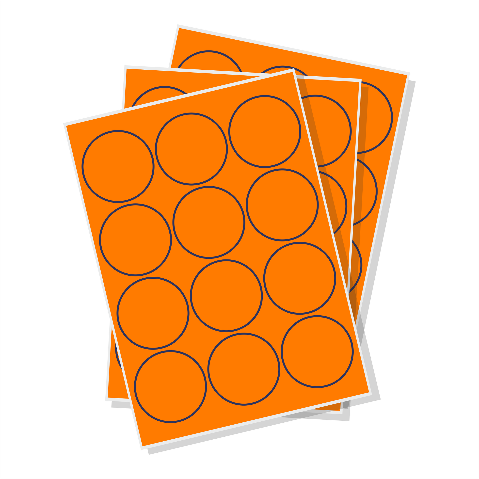 Blank labels fluro orange image