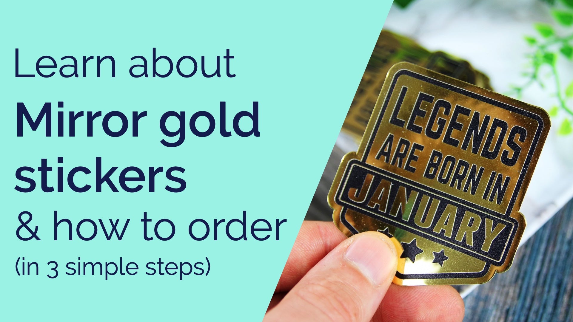 Load video: A video explaining what mirror gold stickers are and how to order them