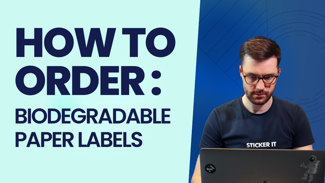 A video explaining what biodegradable paper labels are and how to order them