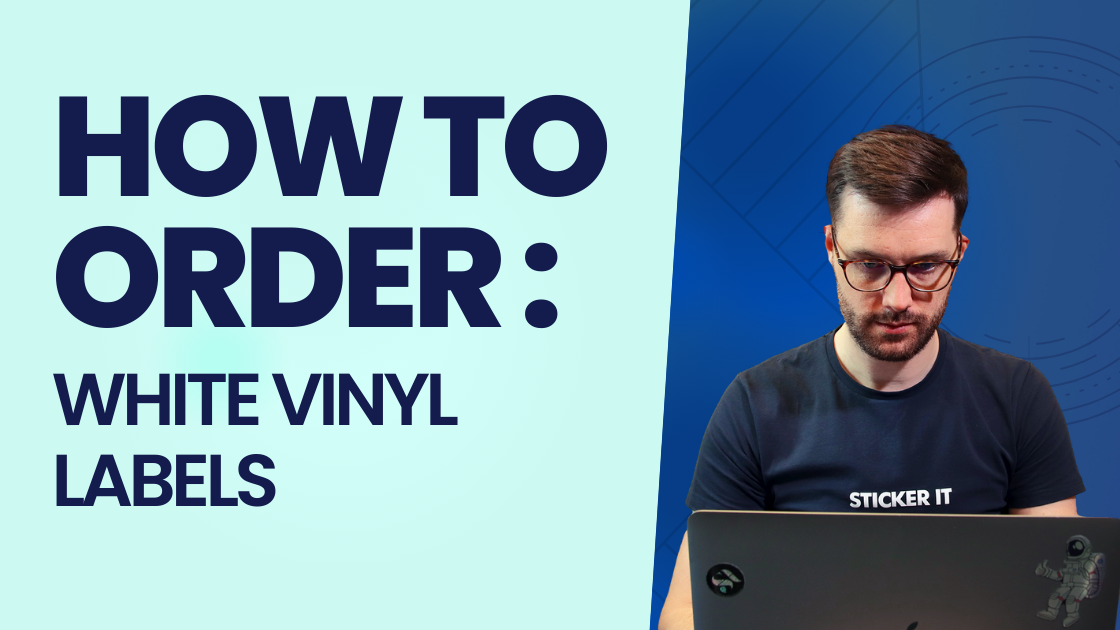 Load video: A video explaining what white vinyl labels are and how to order them