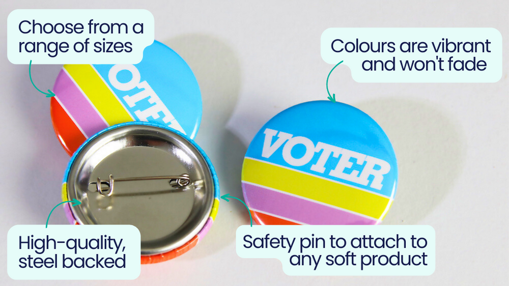 What are custom standard buttons and badges