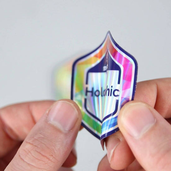 A short video showing what holographic stickers are