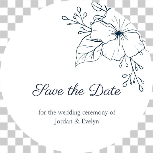 Save the Date flower bouquet