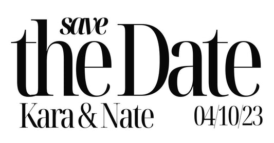 Typography save the date