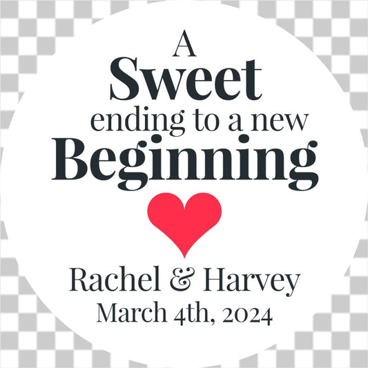 A sweet beginning save the date