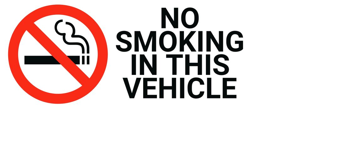 No smoking in this vehicle