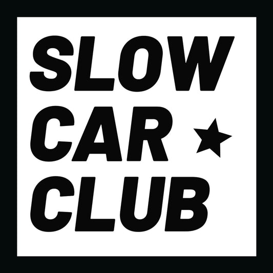 Slow Car Club car sticker square
