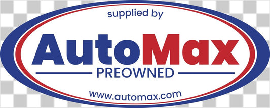 oval car dealership sticker Auto Max