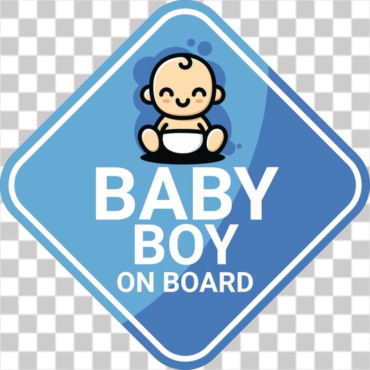 Baby boy on board blue