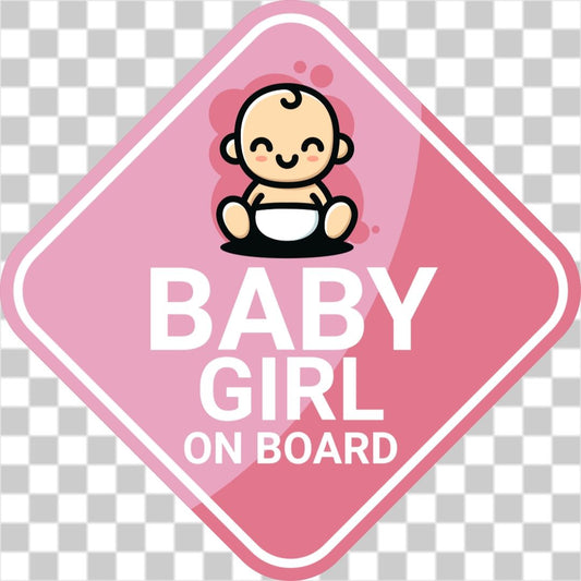 Baby girl on board pink