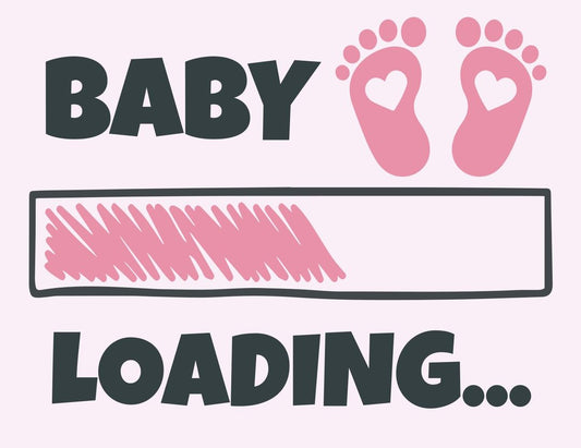 Baby girl loading car sticker