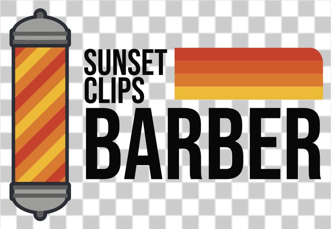 Sunset Barber shop logo