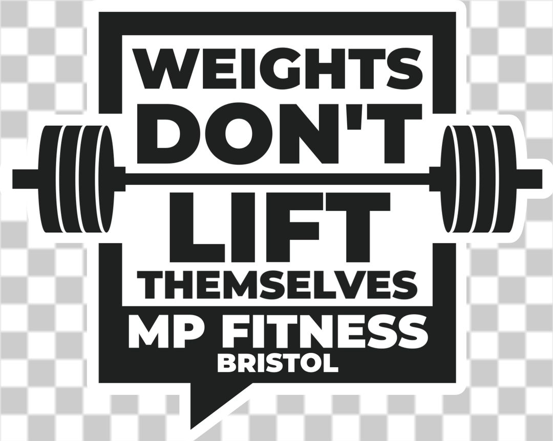 weights don't life themselves gym logo