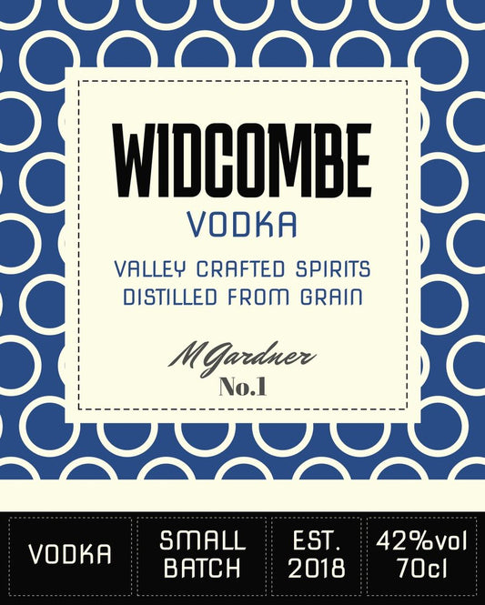 Art Deco vodka bottle label
