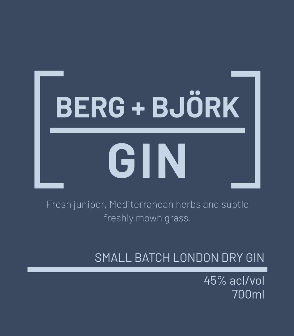 Scandi gin bottle label