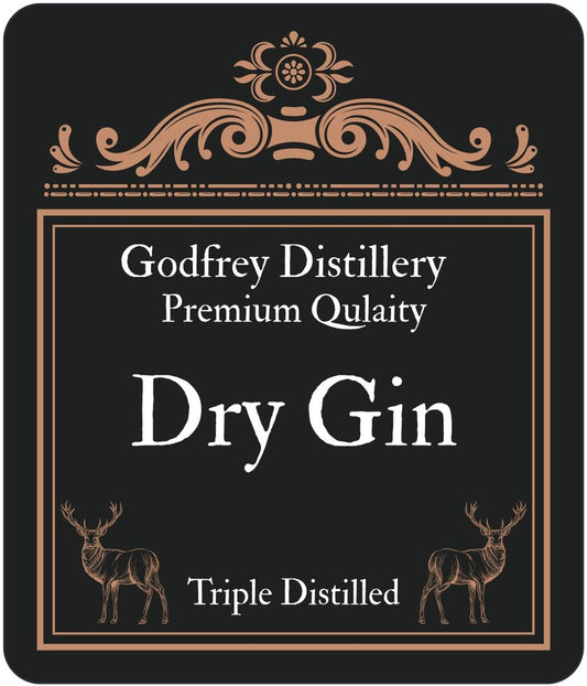 Godfreys Retro Gin label