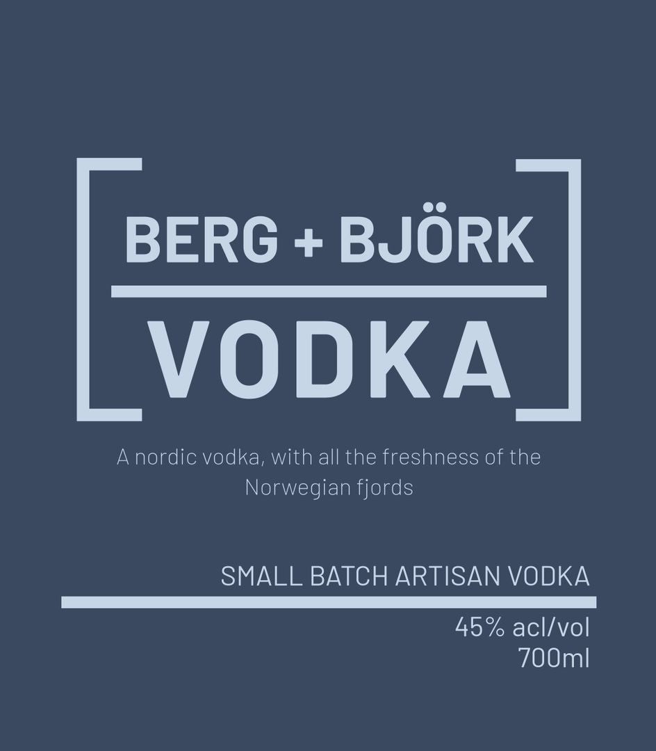 Scandi vodka bottle label