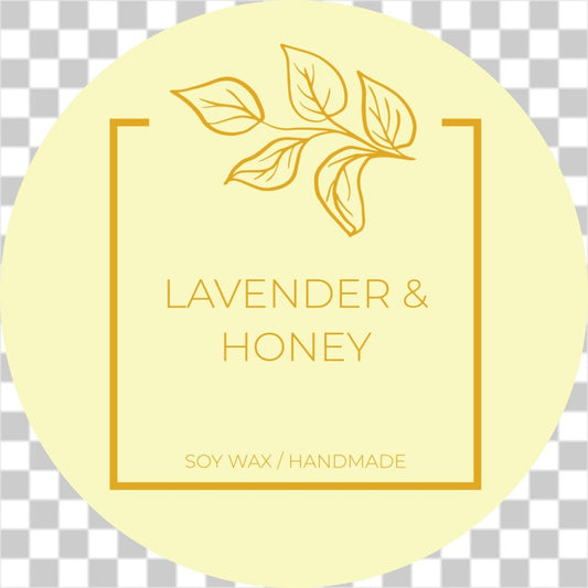 Lavender and honey soy wax candle