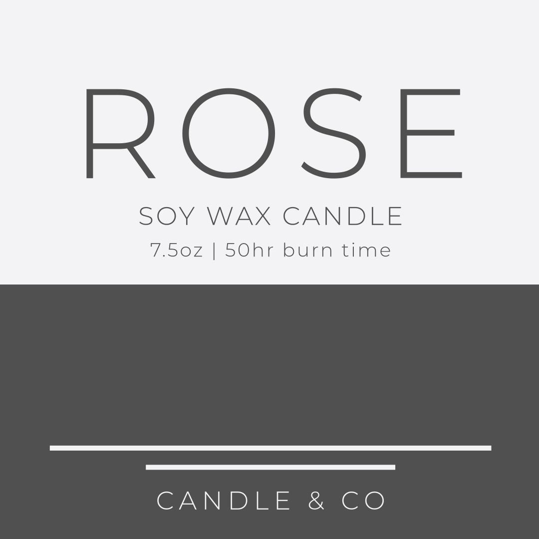 Simple elegant candle jar label