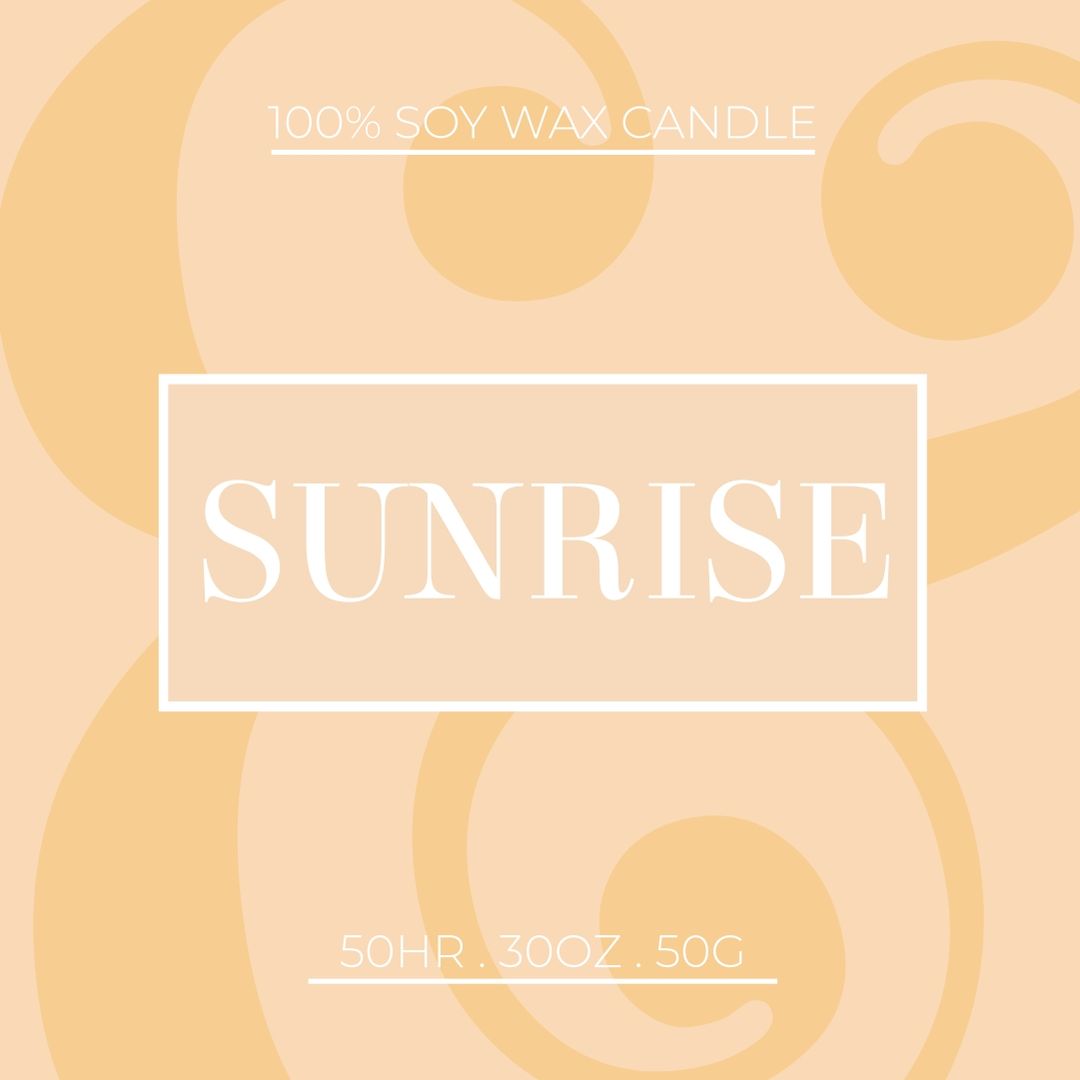 Sunrise premium candle label