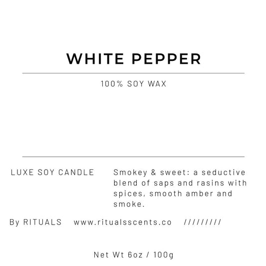 Simple scented candle jar label