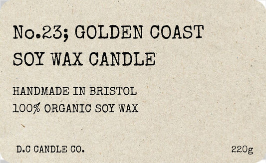 Rustic typewriter candle jar label