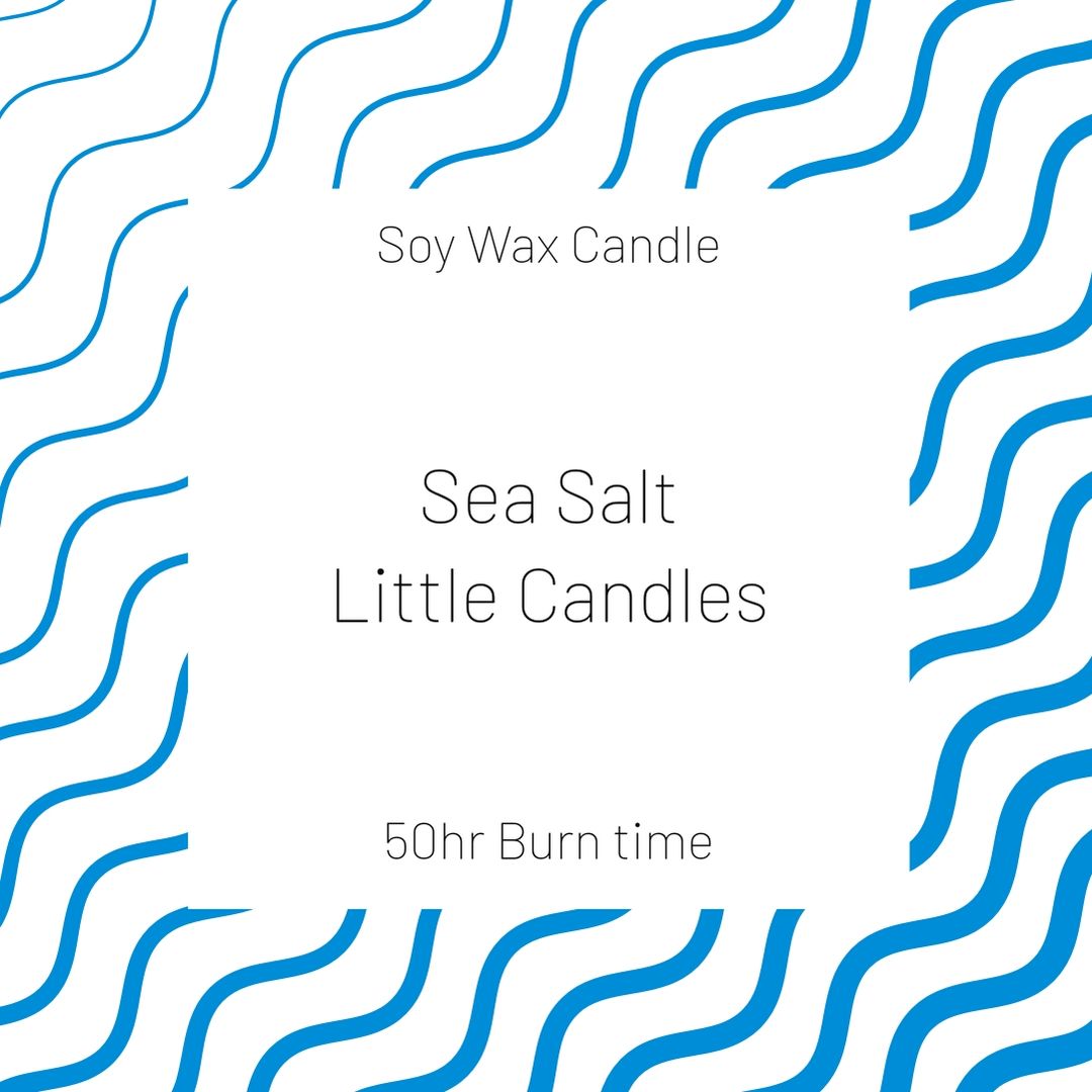 Abstract wave candle label