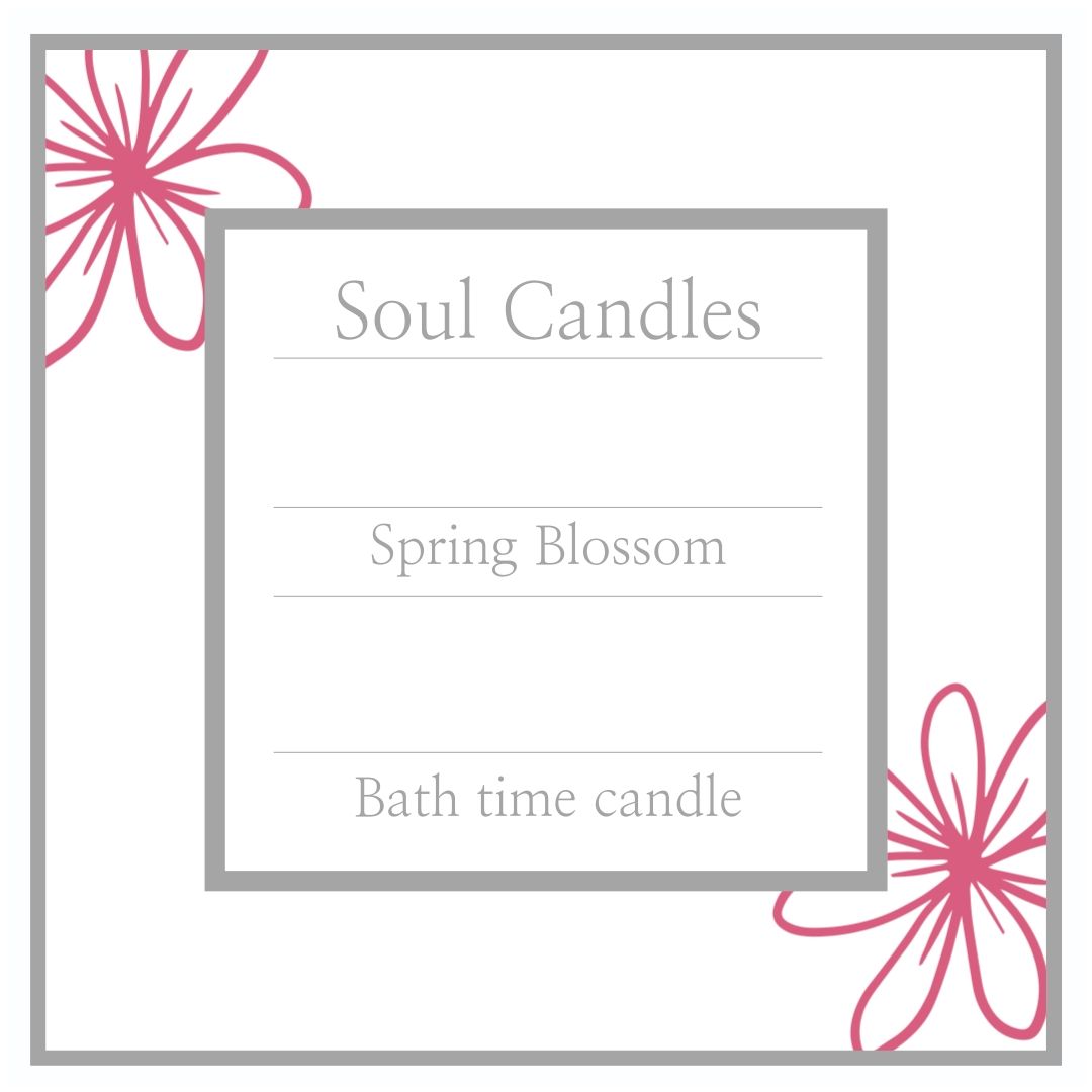 Relax Bath candle label