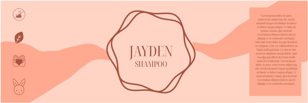 Organic jayden shampoo label