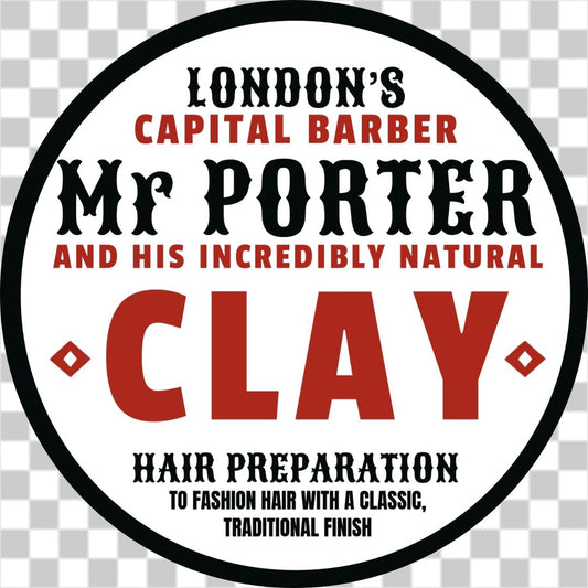 Vintage London hair clay label