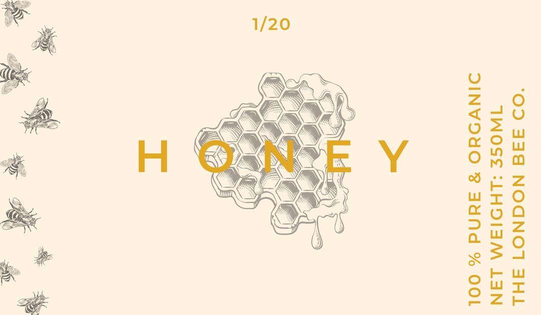 London honey jar label