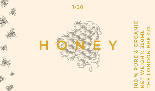 London honey jar label