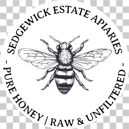 Sedgewick estate apiaries honey jar label