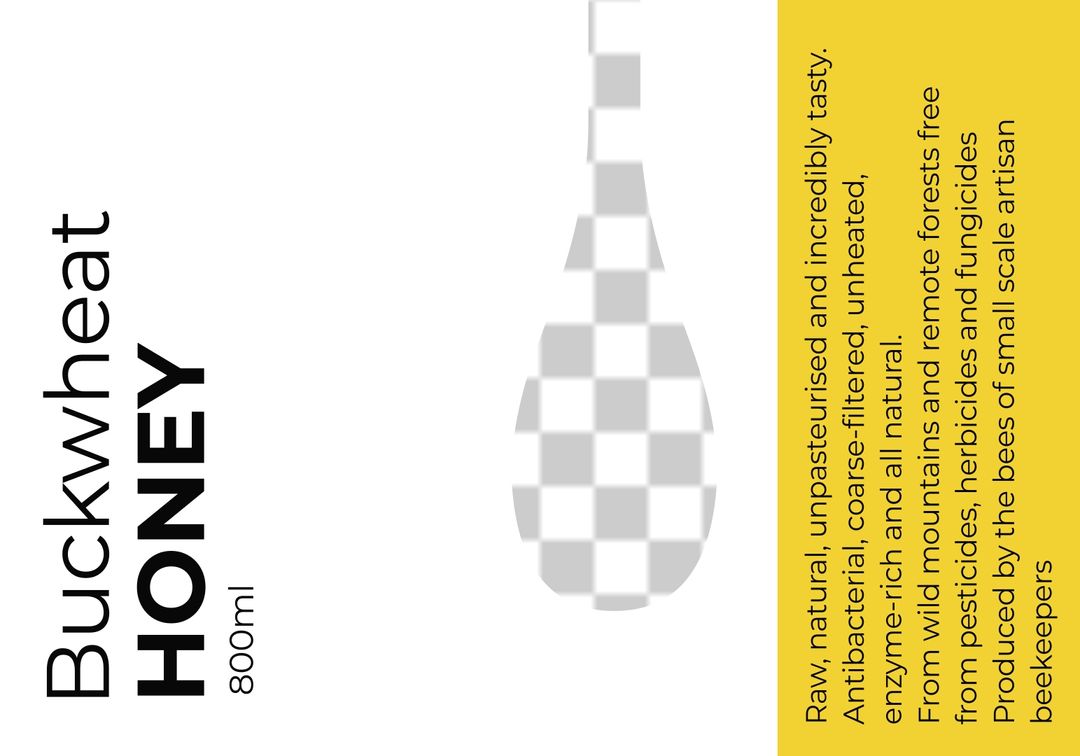 Clear drip honey jar label