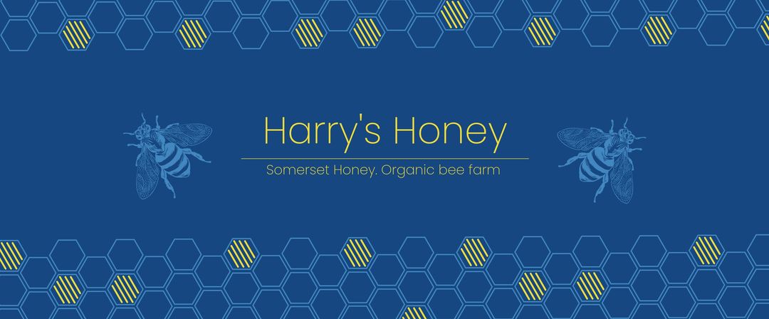 Modern honey comb pattern label