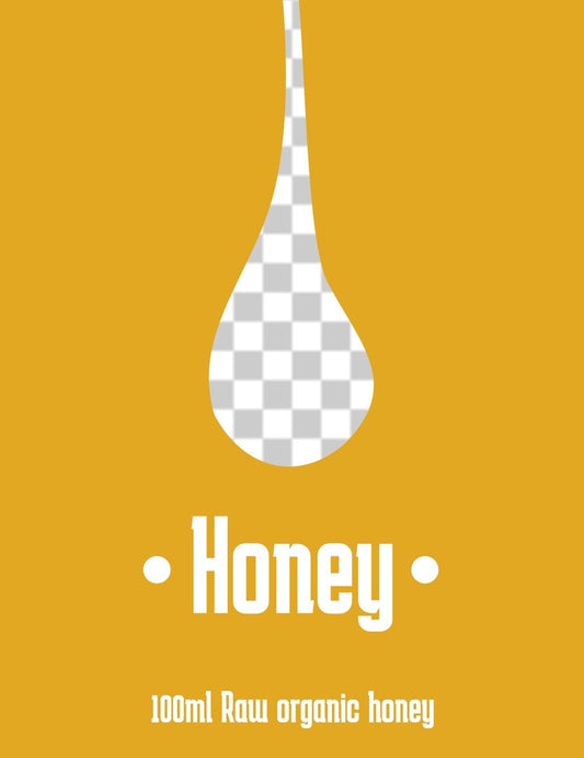 Clear honey drip label