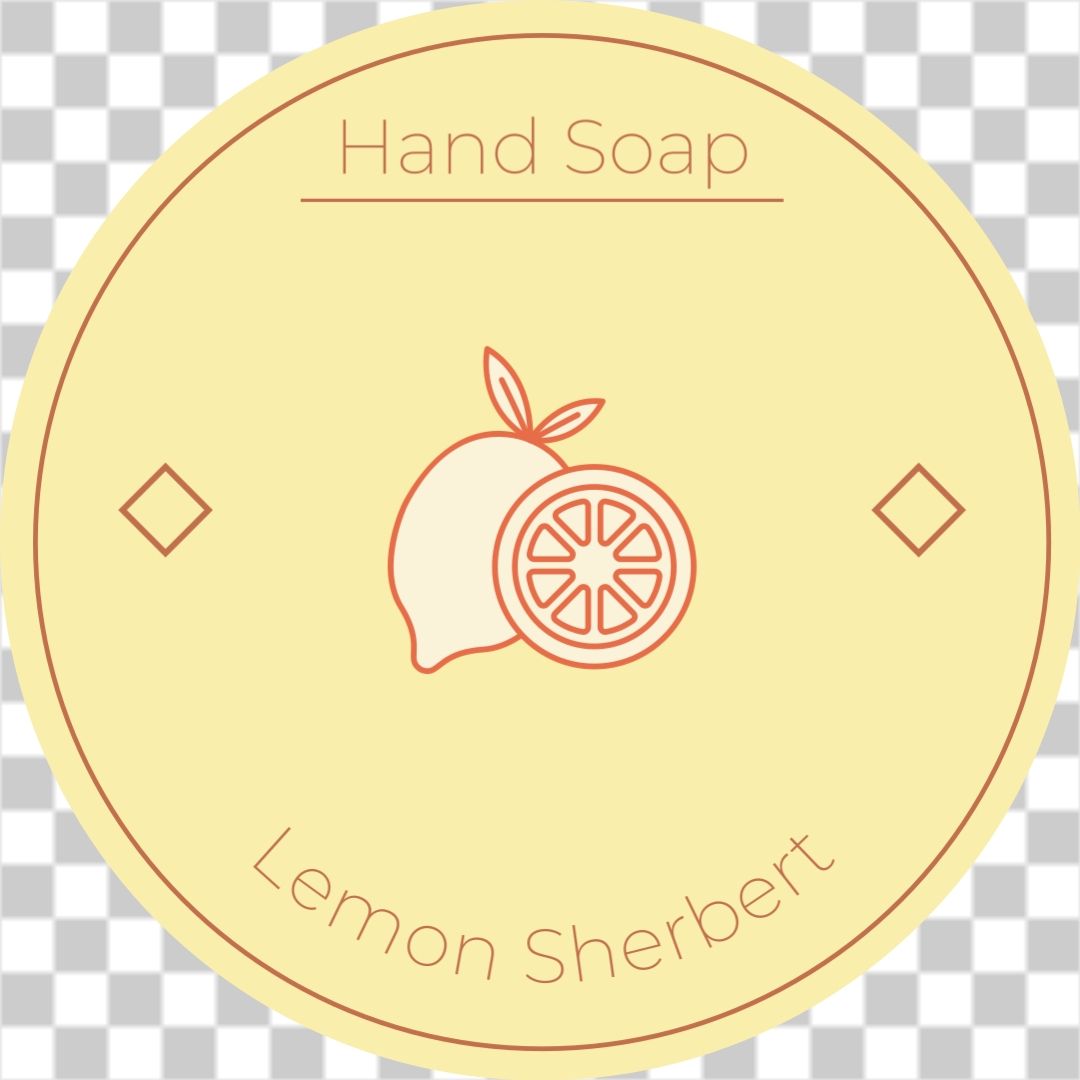 Modern Hand soap label