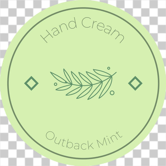Modern hand cream label