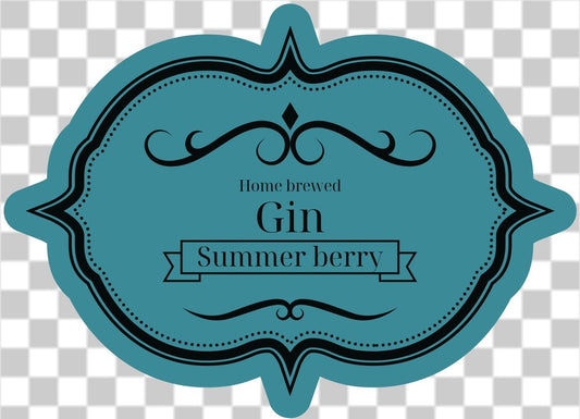 Vintage gin label