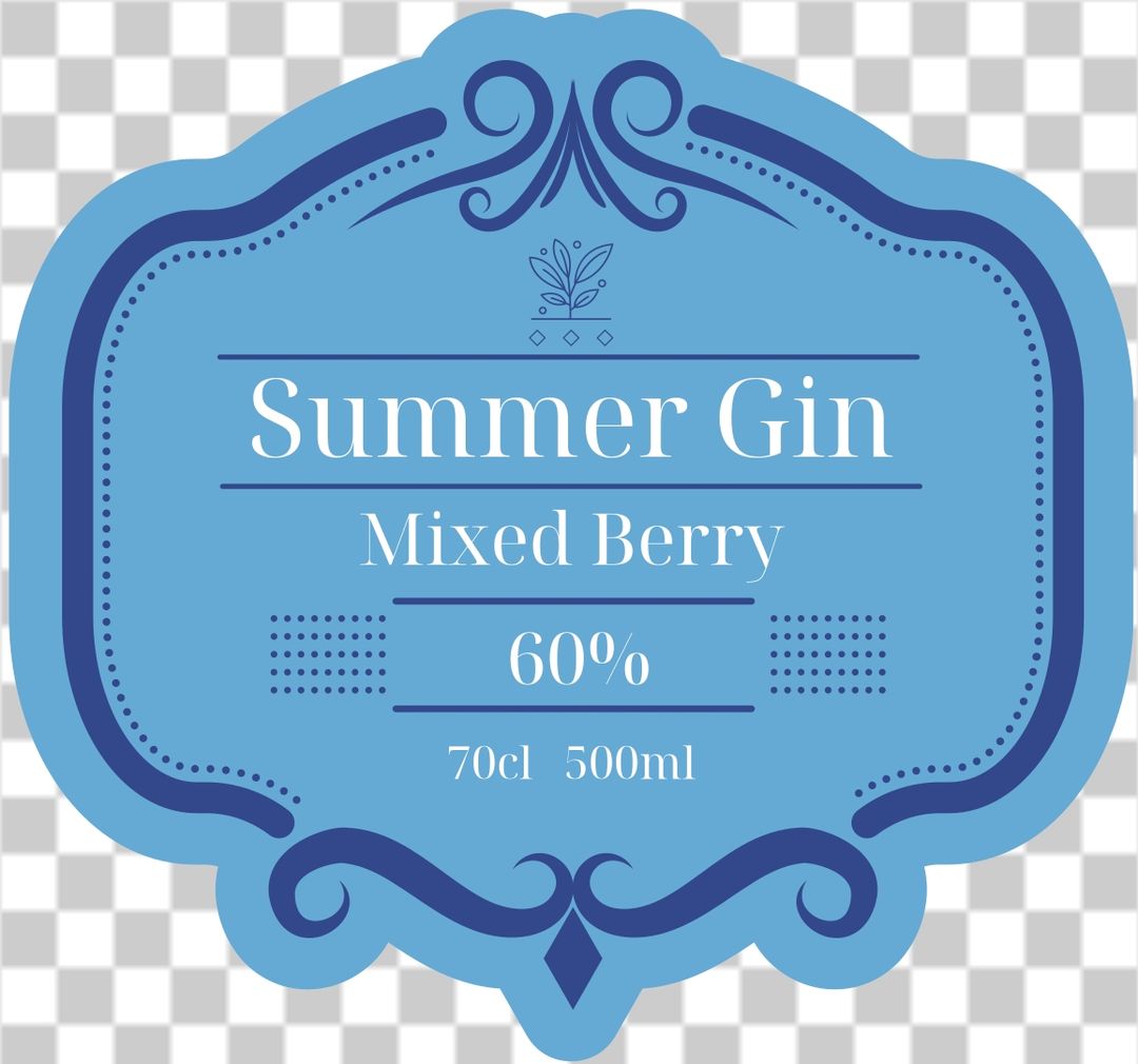 Vintage flavoured gin label – Sticker it