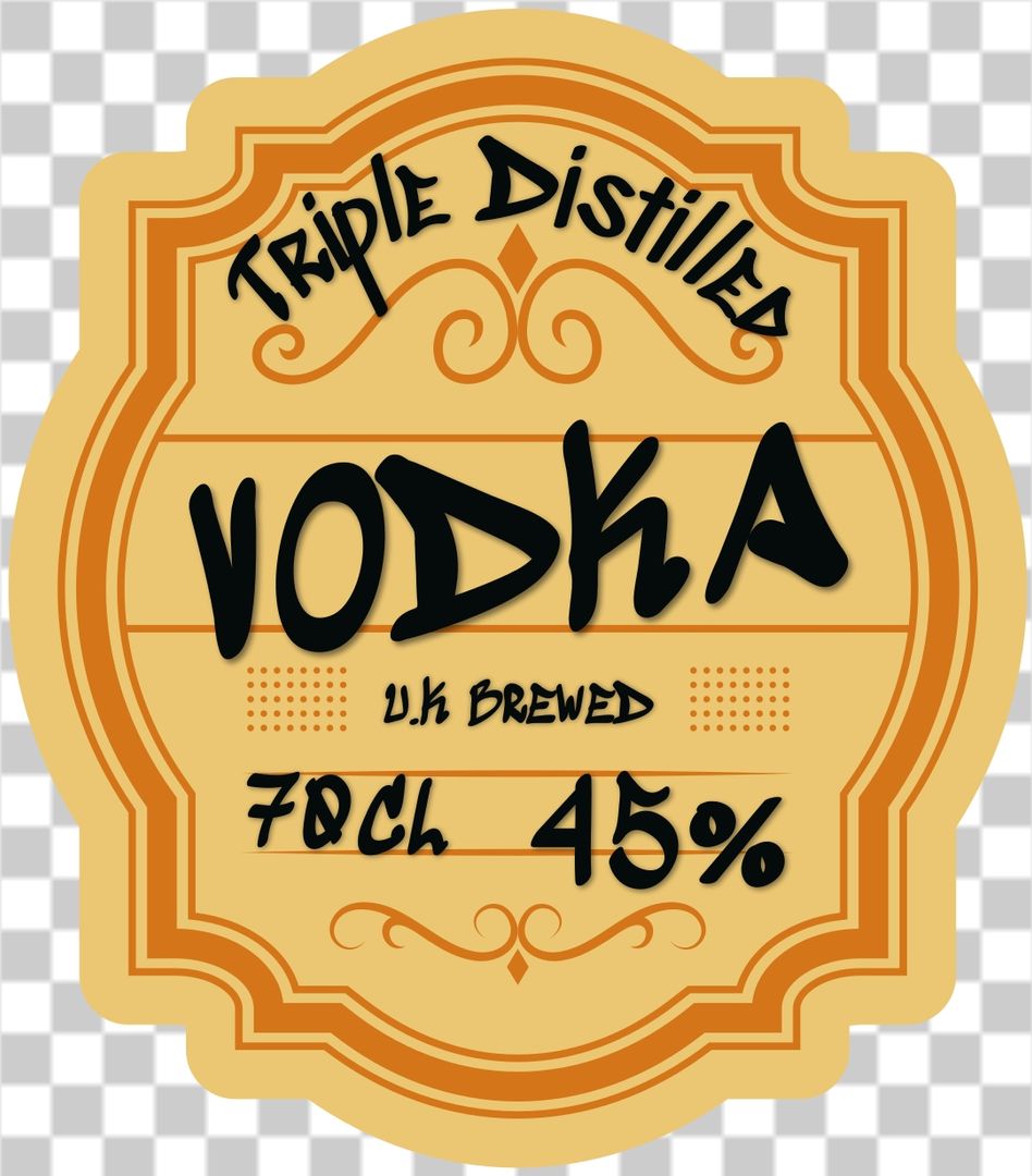 Graffiti takeover vodka label