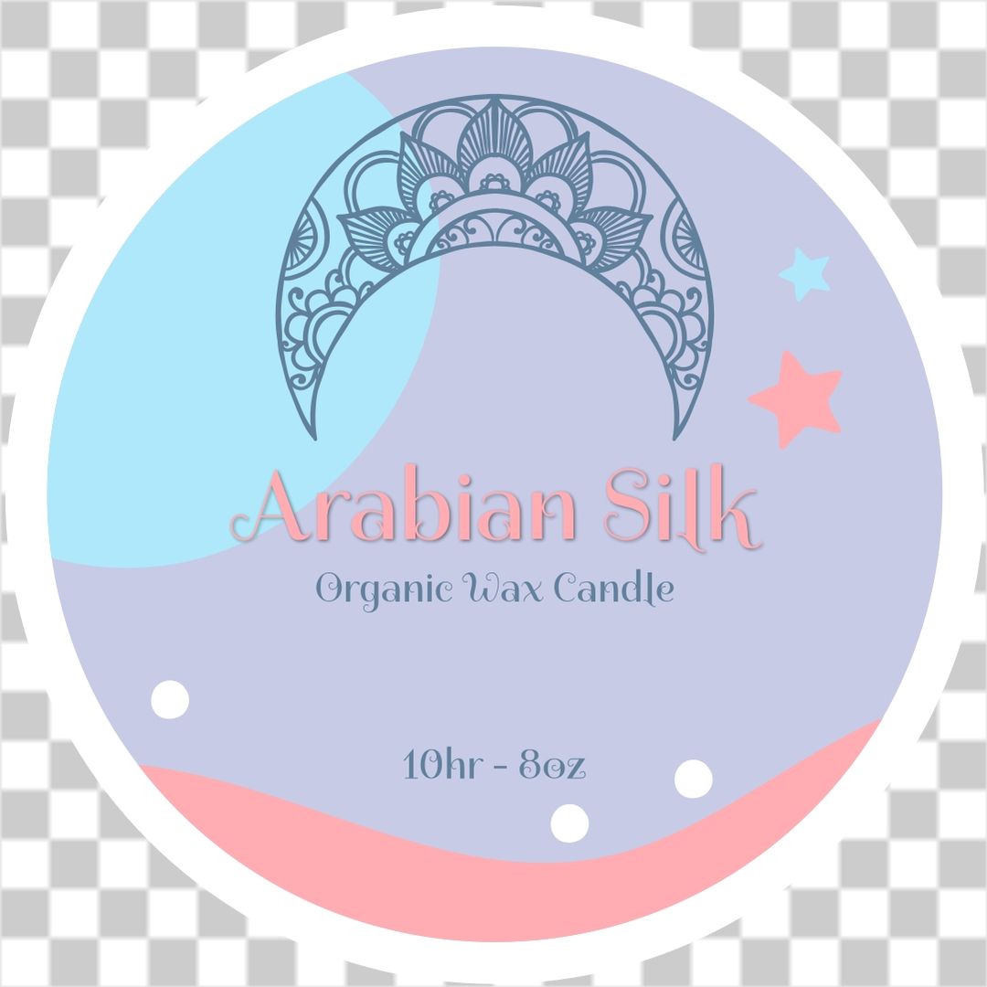 Boho circle candle label