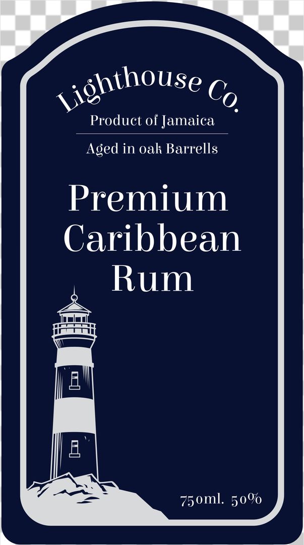 Lighthouse rum label