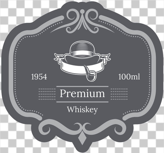 Whiskey banner label