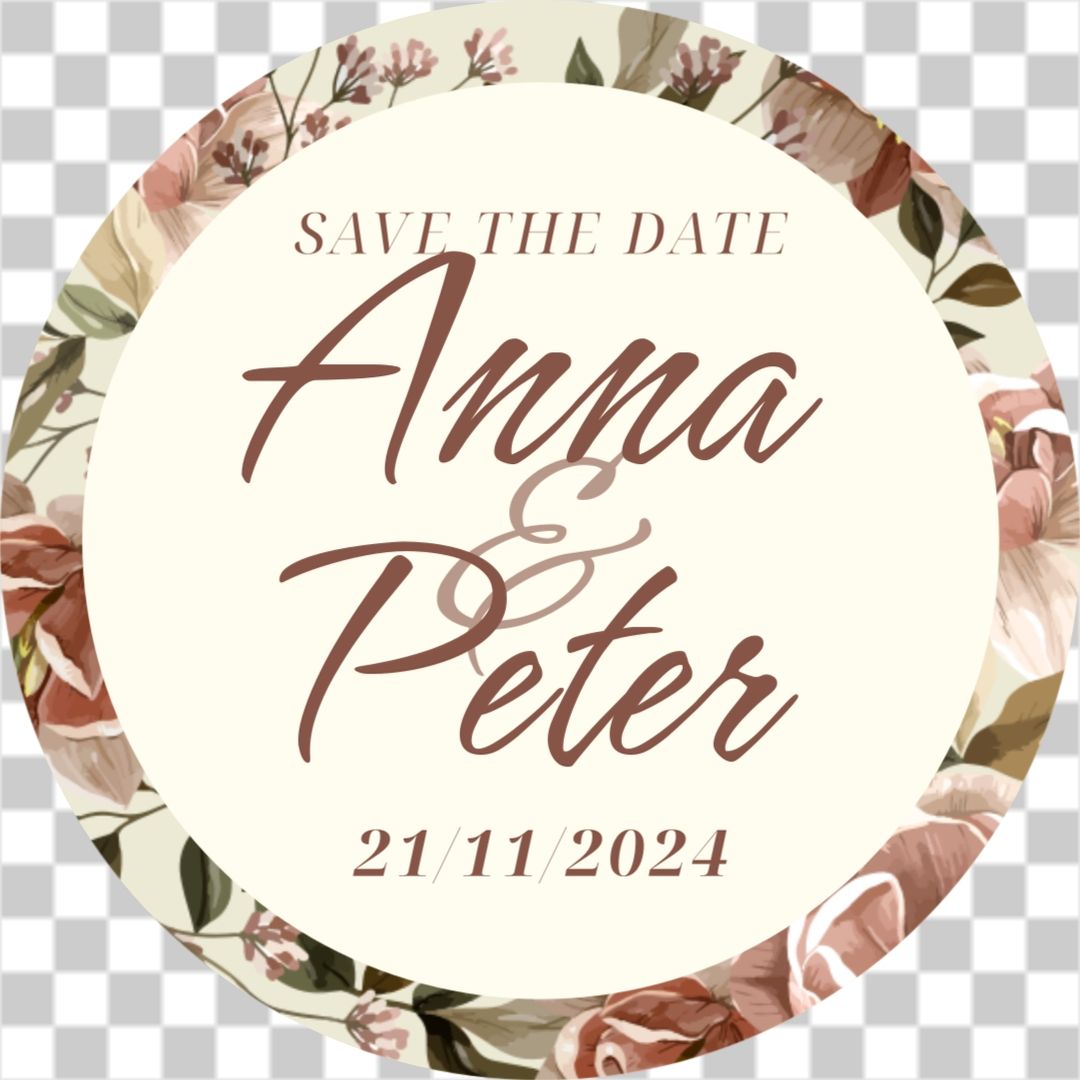 Watercolour floral save the date